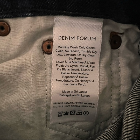 DENIM FORUM Marianne Flare Dark Blue Jeans Size 23 NWOT - Picture 13 of 17